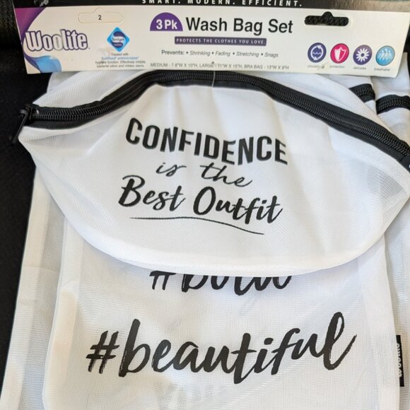 Woolite Laundry 360 3 Piece, Multi Sized Printed Mesh Wash Bags - Picture 1 of 7